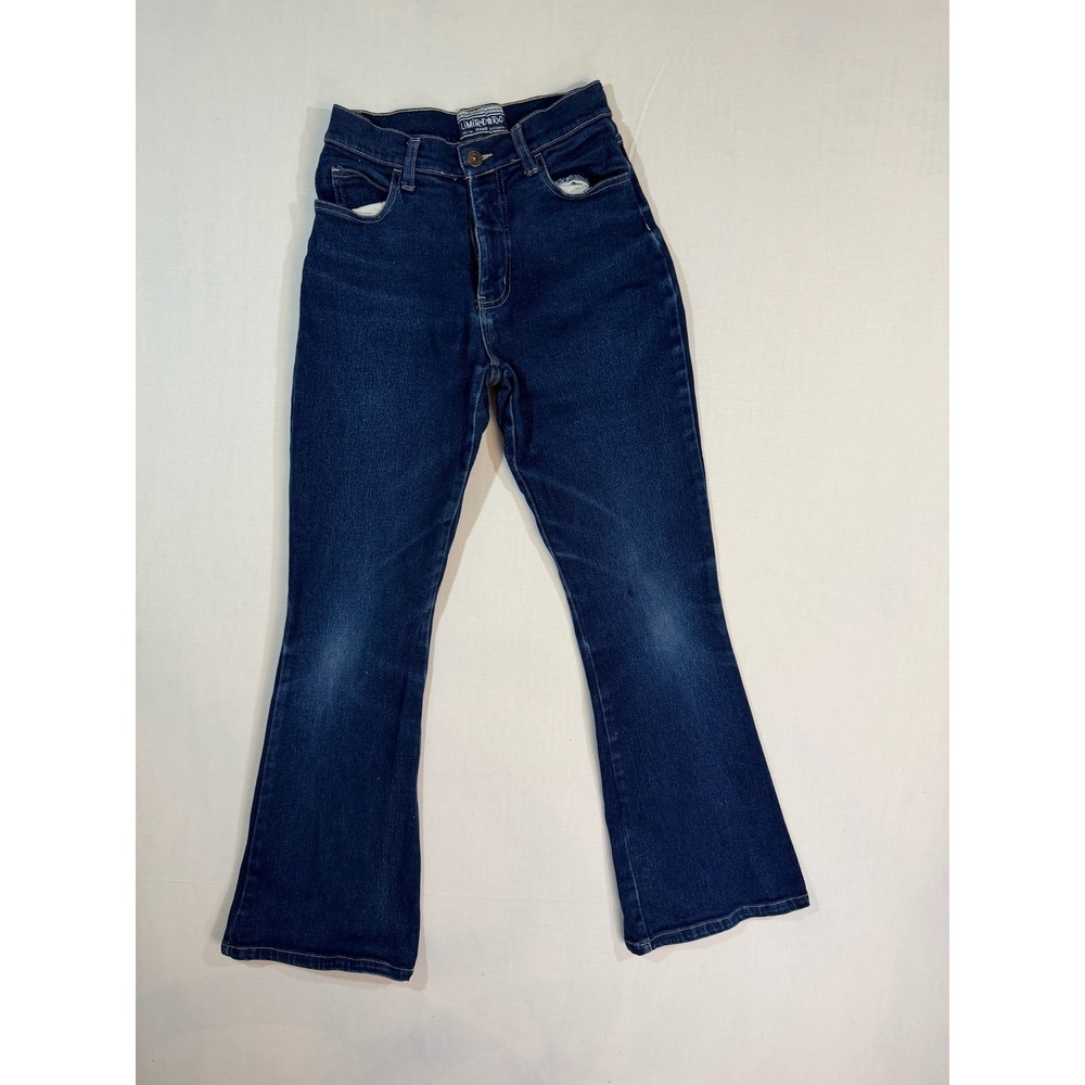 Vintage Limited Too Y2K Dark Wash Flare Leg Denim Jeans Girls Size 12 Indigo